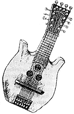 Гитара в форме лиры. Англия