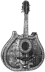 Guitar of XIX century.